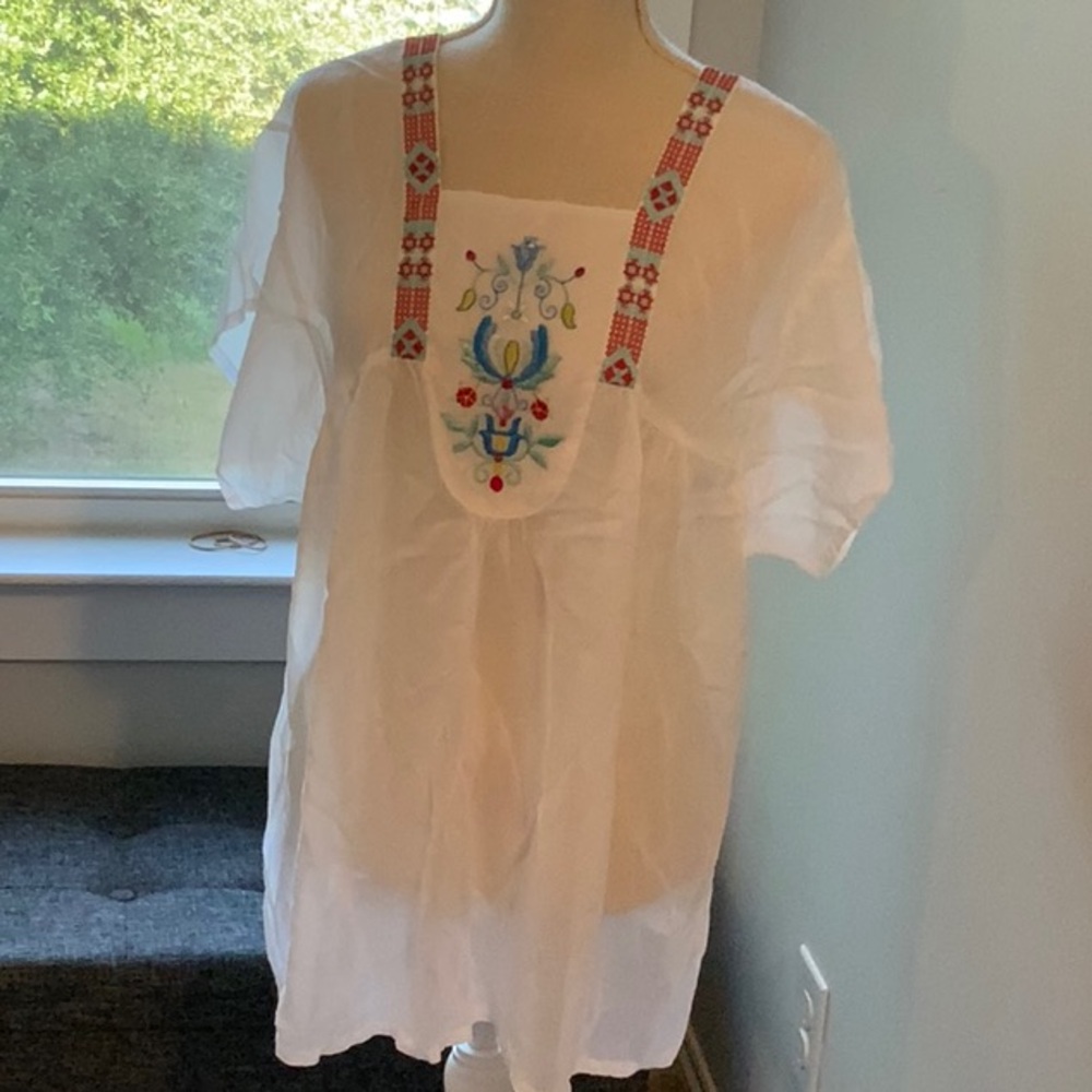 Medium Rayon Johnny Was Top - Vintage